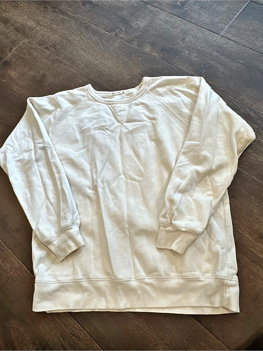 unbleached / undyed Organic Cotton Crewneck Sweatshirt Size Medium